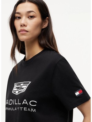 Tommy Hilfiger Siyah Erkek Regular Fit Logo Baskılı T-Shirt MN0MN00100BDS