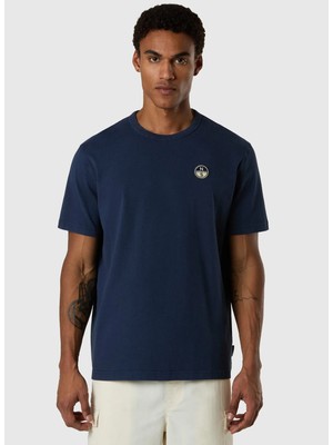 North Sails Koyu Lacivert Erkek Regular Fit Baskılı T-Shirt NS0000693165