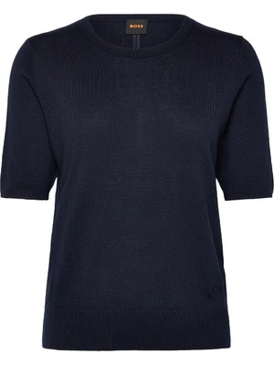 Boss Lacivert Kadın Bisiklet Oversize Kazak 50557077