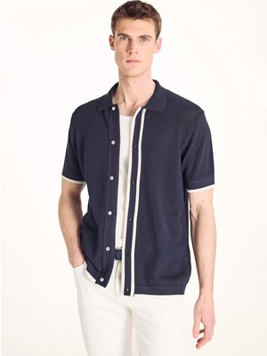 Ted Baker Lacivert Erkek Hırka TBMRKW2068