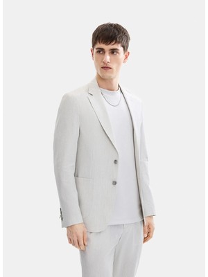 Back And Bond Açık Gri Erkek Slim Fit Fitilli Desenli Ceket B35S50032