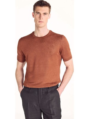 Ted Baker Kiremit Erkek Triko T-Shirt TBMRKW2044