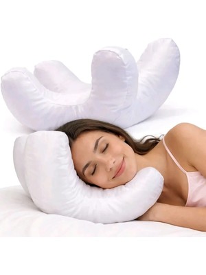 Zeelux Güzellik Yastığı – Beauty Sleep PILLOW,%100 Ipek Kumaşlı Kırışıklık Önleyici Yüz Yastığı, Sırt Üstü ve Yan Yatanlar Için Ergonomik Yüz ve Boyun Destek Yastığı