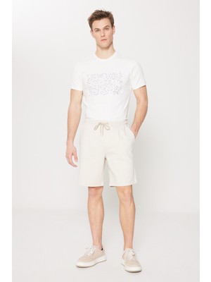Altınyıldız Classics Slim Fit Dar Kesim Pamuklu Yan Cepli Örme Şort