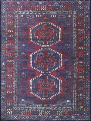 Pera Halı Lacivert ve Kırmızı Tonlu Vintage Halı - Outlet - FL201732OU