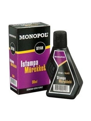 Monopol 1120 Siyah Renk 30 cc Istampa Mürekkebi Sarf Malzemeleri İçin Dayanıklı Mürekkep