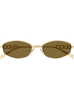 Gucci GG1802S 005 Unisex Güneş Gözlüğü Altın Renk Metal Çerçeve ile Şık Tasarım