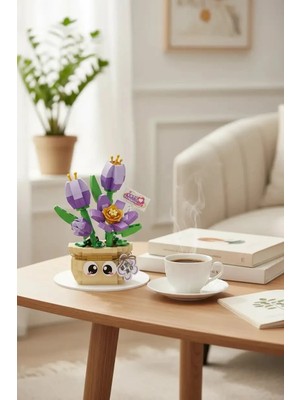 Miniso Lisanslı Bahar Ev Bitkileri Serisi Oyun Bloğu Lale – Dekoratif Eğitici Oyuncak 10 cm
