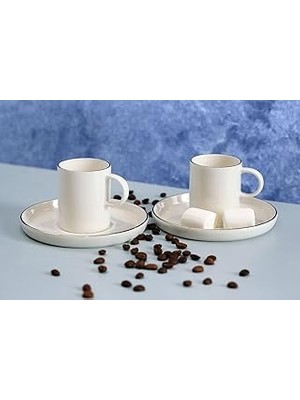 Uravas Store Porland Chopin Platin Kahve Takımı 4 Parça