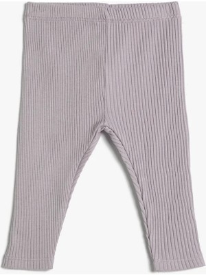 Koton 4Wmg40078Ak 370 Lila Kız Bebek Pamuk Jersey Tayt