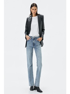Koton Hafif İspanyol Paça Jeans - Dar Kesim Yüksek Bel - Victoria Jeans
