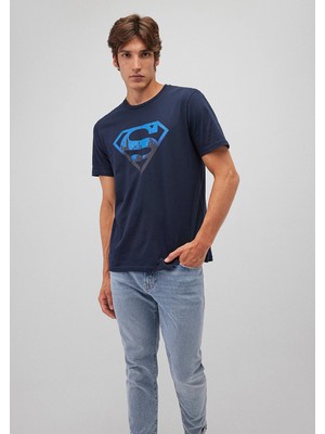 Mavi Superman Baskılı Lacivert Tişört 0611665-70490