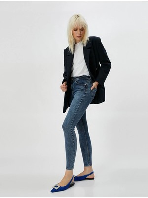 Koton Yüksek Bel Kot Pantolon Dar Paça - Carmen Jeans