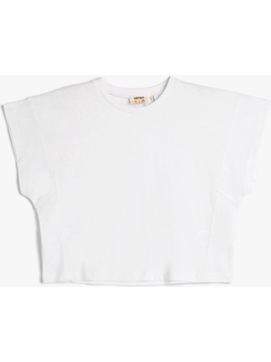 Koton Basic Oversize Tişört Bisiklet Yaka Kısa Kollu Pamuklu