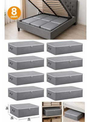Çınar Ev Tekstil 8 Adet - Büyük Boy Hurç - Baza Altı Hurç 65*45*22 cm