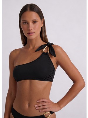 Brandhills SİYAH Renk Aksesuarlı Straplez Bikini Takım
