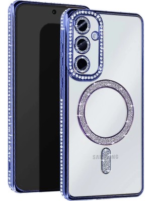 Zenvia Mey Ithalat®  Samsung Galaxy A35 5g Joke Simli Magneticsafe Kılıf - Mavi