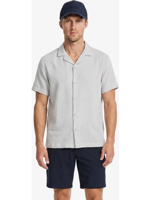 Nautica Erkek Gri Regular Fit Kısa Kollu Gömlek W65460T.0LR
