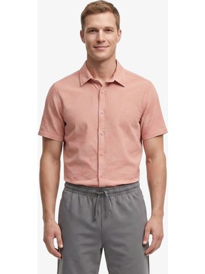 Nautica Erkek Bej Regular Fit Kısa Kollu Gömlek W65416T.2TS