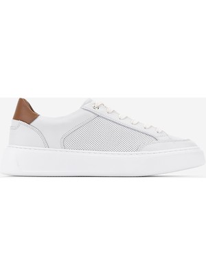 Valmenti Erkek Hakiki Deri Beyaz Sneakers & Spor Ayakkabı 1149 Style-9 Erk Ayk Y26 Beyaz/taba