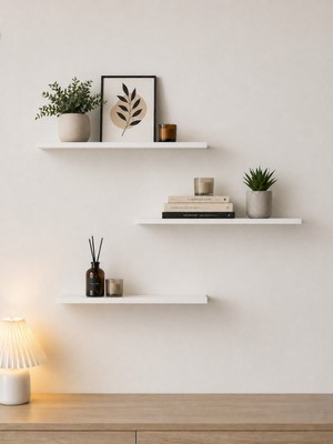 Sarmobi Harmony 3 Raflı Gizli Monte Uçan Raf 50*15 cm