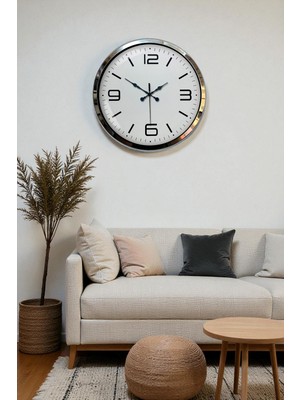 Zenvia Prestij Krom Metal 40 cm Duvar Saati