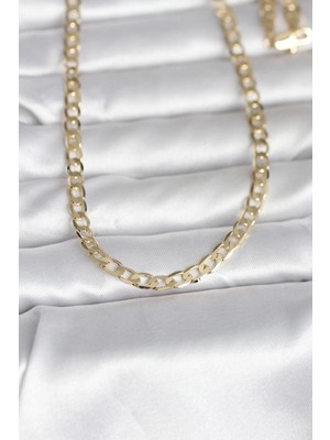 Zenvia Mey Ithalat® cm 14K Gold Renk Kalın Zincir Model 60 cm Kadın Kolye