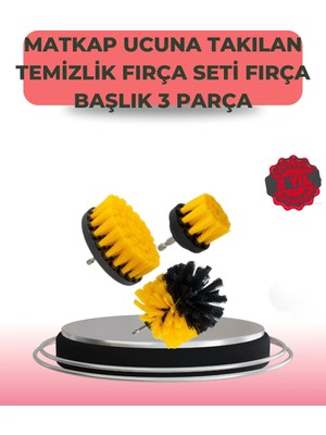 Twin Store 3 Parça Matkap Ucu Temizlik Fırçası Dayanıklı Naylon Kıllı