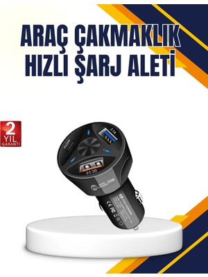 Twin Store Polygold Quick Charger 55W Araç Şarj Cihazı Pd USB C Destekli