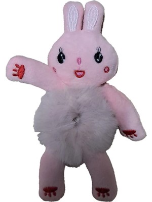 Miniso Tavşan Figürlü Peluş Saç Lastiği (Pembe) – Sevimli ve Yumuşak Tasarım