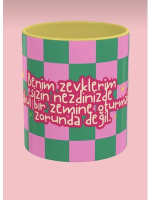 Çok Renkli Temalı Porselen Kupa