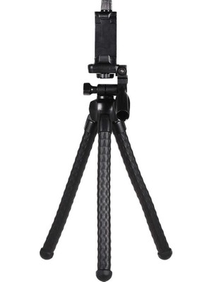 Rabsev Octopus Akrobat Kollu Masa Tripodu 26 cm Siyah Renkli Esnek Özellikli DSLR ve Telefon Uyumlu