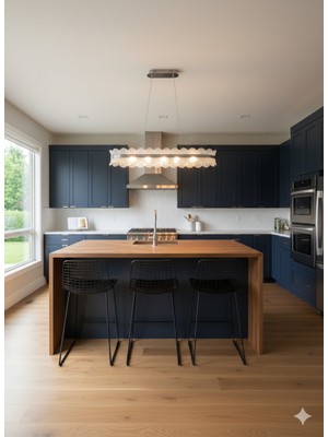 Light House Kristal Taşlı Modern Yemek Masası Avize