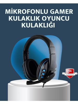 Genel Tedarik Stereo Mikrofonlu Kablolu Oyun Kulaklığı – Konforlu ve Net Ses Iletimi