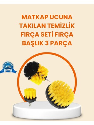 Twin Store Matkap Ucu Fırça Seti Halı Fayans Zemin Temizliği