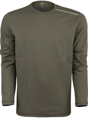 VAV Wear Baseti04 Sıfır Yaka  Uzun Kol  Koltuk Altı Fileli Su Itci  Kumaş Gözlük Askılı Tshirt