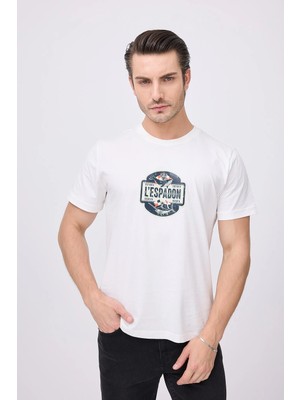 Marıne Tee™ Deniz Temalı Ribana Bisiklet Yaka Pamuk T-Shirt