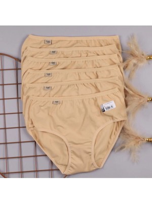 Tutku Kadın Bej Elastan Külot 6lı 0924