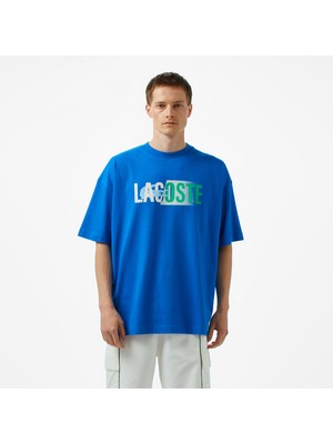 Lacoste House Of Superstep x Lacoste Erkek Mavi T-Shirt