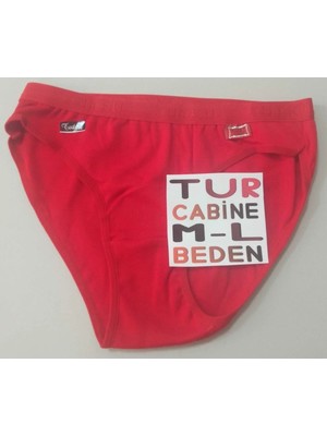 Tutku Iç Giyim Iç Çamaşırı Kadın Pamuklu Kırmızı Renk Slip Külot 1 Adet