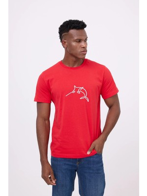 Marıne Tee™ Deniz Temalı Ribana Bisiklet Yaka Pamuk T-Shirt