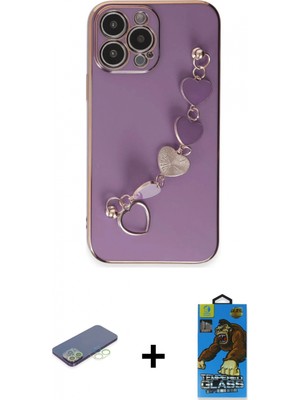 Pileli Store Pilelistore™ iPhone 13 Pro Max Kılıf Nova Işık Prime - Siyah 18D Cam Ekran Koruyucu + Renkli Kamera Lens Koruma Cam - Yl