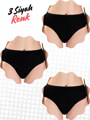 Berrak Yüksek Bel Bato Tarzında Bikini 3 Lü Adet Ekonomik Set (Ultra Kalitededir)