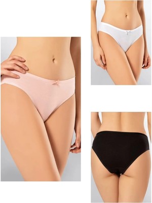 Kota Kadın Pamuklu Düz Slip Külot 3'lü Paket