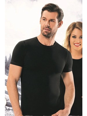 Anıt 2 Adet Kısa Kollu Termal Erkek(Unisex ) Içlik Üst %49 Viskon %49 Polyester %2 Elastan