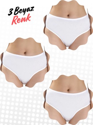 Berrak Yüksek Bel Bato Tarzında Bikini 3 Lü Adet Ekonomik Set (Ultra Kalitededir)