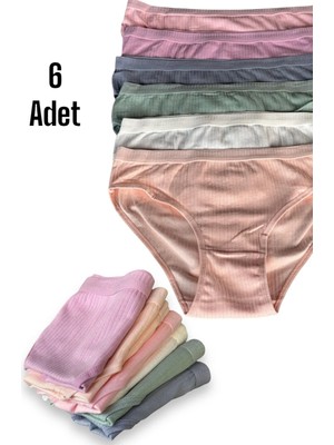 6'lı Dondeza Raporlu Pastel Renk Kadın Külot Bikini Bato