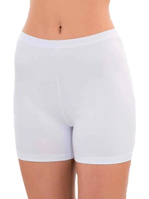 Kadın Beyaz Modal Ince Kısa Tayt Boxer