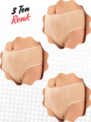 Berrak Yüksek Bel Bato Tarzında Bikini 3 Lü Adet Ekonomik Set (Ultra Kalitededir)