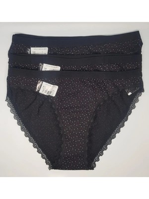 Tutku Kadın  Siyah Işıl Bikini Külot 0773 6'lı